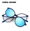 2021 The new round frame slim frame + polar clip male and female myopic flat glasses colorful fashion mirror1411876