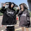 Kadın Hoodies Sonbahar ve Kış Çift Peluş Kalınlaştırılmış Sweatshirt Tasarım Tavşan Kulak Kadınlar Moda İns Loose Harajuku Ceket Hoodie