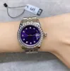 U1 품질 ST9 Steel Sheel Diamond Dial 36mm 자동 메키아 인 숙녀 손목 시계 쥬빌리 스트랩 사파이어 운동 여성 시계