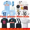 23 24 Haaland Soccer Jerseys Grealish Sterling Mans Cities Mahrez Fans Joueur Version de Bruyne Foden 2023 2024 Top de football Kit Kit Kit SetS Boys Boys Youth