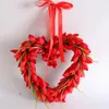 Flores decorativas tulipa coração grinalda vibrante vermelho amor guirlanda para o dia dos namorados realista olhando pendurado ornamento