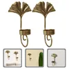 Candle Holders 2 Pcs Wall Hanging Holder Decoration Decorative Candlestick Christmas Cutainsforbedroom Stands Iron