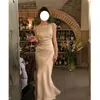 Jupesskorts Satin One-Shoder robe femmes Haute Couture Design fendu licou Style Socialite Banquet livraison directe Ot49E
