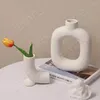 Piatti Vaso semplice in tinta unita Vasi in stile nordico Disposizione dei fiori in ceramica Arte astratta Tavolo da salotto Decorazioni per la casa Decorazioni