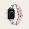 Apple Watch Bands Chain strap Top Quality Metal Strap For Chain leather strap metal Zinc alloy 38mm 40mm 41mm 42mm 44mm 45mm Women iwatch Series 1 2 3 4 5 6 7 SE