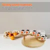 Dinnerware Sets Japanese Wood Sushi Serving Tray Rotating Steps Stairs Plate Sashimi For Restaurant