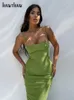 Повседневные платья Женская мода Party Club Вечерняя уличная одежда Bodycon Midi Dress 2024 Летняя одежда Оптовые товары для бизнеса