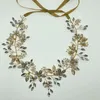 Hair Clips Floralbride Handmade Rhinestones Crystal Freshwater Pearls Bridal Headband Wedding Vine Accessories Women Jewelry