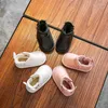 Boots 2024 Winter Non-slip Soft Sole Snow Children's Cotton Shoes Plus Thick Warmth Ears Baby Girl White