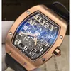 RM Wrist Watch Pilot Watch RMWatches Wristwatch RM67-01 herreserie RM6701 Rose Gold Limited Edition Automatisk kedjan Ultra Thin Wrist Watch