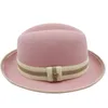 Bérets Pork Pie Brim Hat pour hommes et femmes Fedora Classic Gentleman Round Top British Panama Jazz