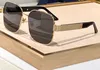 Quadratische Sonnenbrille mit goldenem Metallrahmen für Damen, Sonnenbrille, Sonnenbrille, Gafas de Sol, UV400, Brillen mit Box