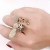 Swarovskis Bagues Designer Femmes Original Qualité Bande Anneaux Cristal Animé Et Mignon Petite Abeille Bague Avec Personnalité Et Tempérament Plein De Diamants