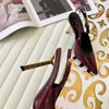 Słynne marki Sandały Sandały Blake 70 - 90 mm Pumki Włochy Piękne spiczasty palce Patent skórzany pasek Slingback Designer Designer Evening Sandal Sandal Box UE 35-41