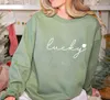 Dameshoodies Lucky Clover Sweatshirt St Patricks Day Truien Shamrock Sweats Damesmode Katoen Casual Vintage Top