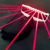 Zonnescherm Rode Laserbescherming Gloeiende Lazer LED-veiligheidsbril Nachtclub Halloween Fluorescerend Rekwisieten Verlichting Feestbenodigdheden Klassieke Mode