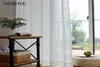 Norne Cortinas de janela de tule modernas para sala de estar, quarto, cozinha, cortinas listradas de renda transparente, tecido blin164391387