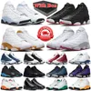 With box 13s jumpman 13 basketball shoes men Playoffs Black Flint Wheat University Blue Grey Court Purple Venom Del Sol Bred mens trainers sports outdoor sneakers