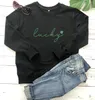 Bluza bluzy dla damskiej Lucky Clover St Patricks Day Pullovers Shamrock Sweats Women Fashion Bawełna swobodna top vintage