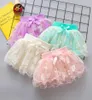 4pcslot Baby girls leaf Embroidered sequin Tutu skirt dress children girl korean cute ruffle pleated princess skirts dance dresse2176084