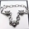 2021 moda link chainhop dominador cabeça de tigre pulseira estilo antigo vintage prata antiga cinto de alta qualidade box247b