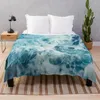 Filtar Ocean Blue Watercolor Throw Filt Manga Soffa Extra Large