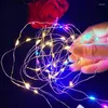 Strängar 3/5/10m USB LED Fairy Lights Copper Wire Garland Festoon Light Holiday Outdoor Lamp Christmas Tree Wedding Year Party Decor