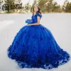 Królewskie Blue Vestidos de XV anos quinceanera sukienki aplikacje Kościał Księżniczki sukienki na 15 lat urodziny