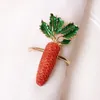 10pcs lot Metal dripping oil new carrot napkin buckle napkin ring tissue ring1303d