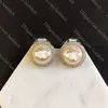 Squisiti orecchini di perle Orecchini di diamanti di design di lusso Gioielli da cena per signora di alta qualità Regalo di San Valentino con scatola