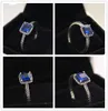 2017 NYA 100% 925 Sterling Silver European Jewelry Timeless Elegance Ring with True Blue Crystal CZ Fashion Charm Ring3350041