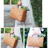 Totes Wooden ring Portable Women straw Bag Korean Foreign of Corn Skin RETRO Art Beac Travel Pictures Props Straw MoonH24219