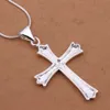 Hela 925 Silverhalsband Fashion Sterling Silver smycken Cross Halsband SMTN290204A