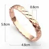 Bangle Luxury Width 8mm branded stamp women girl grid bangles bracelets 316L stainless Steel 18K Gold rose silver original engrave Christmas Jewelry Lady Party