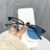サングラスクラシックポックロミック近視眼鏡ハーフフレームスマートな処方アイウェアメンズ女性贅沢近くの眼鏡ディオプター