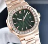 Mekanisk klockuppsättning med Diamonds Moons Watches High Quality Movement Wristwatches