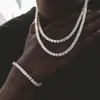 Tuhe smycken colliers mode smycken 14k guld pläterad högkvalitativ mässing aaaaa cz diamant klassisk tenniskedja halsband