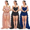 Festklänningar Slash Neck Pets Up See Through Night Streetwear For Women Vestidos Casual Dress