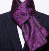 Zimowy projektant 160 cm długi mężczyźni Purple Paisley jedwabny szalik męski marka szal deszcz twarz szalik ocena dorosłego Barrywang1458741