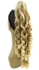 068 Synthetischer Pferdeschwanz, langes glattes Haar, 40 cm, 60 cm Clip-Pferdeschwanz-Haarverlängerung, blond, braun, Ombre-Haarschwanz mit Kordelzug, 7793257