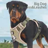 Dog Apparel Big Special Harness With Free Leashes 1680D Oxford Nylon Cloth Wide Reflective Strip Pet Walking Training Safely