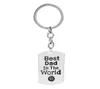 Ny nyckelring pappa i världen Keyring Family Fathers Day Gift Män smycken Daddy Presents Mens Car Key Charm Pendant8693663