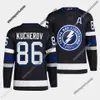 Tampa Bay 86 Nikita Kucherov Lightning 2023-24 Maglie nere alternative Anthony Cirelli Steven Stamkos Michael Eyssimont Jeannot Haydn Fleury Primegreen Autentico