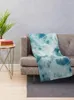 Filtar Ocean Blue Watercolor Throw Filt Manga Soffa Extra Large