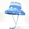 Bérets chapeau d'été enfants plage Protection solaire Upf50 grand bord avec ficelle respirant maille casquette accessoire pour garçon fille bébé adolescents