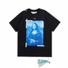 Дизайнерские мужские футболки Xia Chao Brand Ow Off Мона Лиза Картина маслом Стрелка с коротким рукавом Мужчины и женщины Повседневная большая свободная футболка