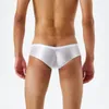 Mutande da uomo sexy in raso lucido senza cuciture pantaloncini in spandex lucido setoso intimo gay collant a vita alta slip taglie forti