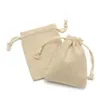 Small Bag Natural Linen Pouch Drawstring Burlap Jute Sack With Drawstring12459