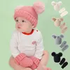 Casquettes de balle, gant avec mitaines, chapeau pour bébé, ensemble d'hiver pour filles et garçons, deux pièces chaudes, Look de Baseball pour enfants, j'ai fait un