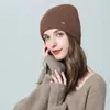 Ball Caps 2024 Hat Ladies Autumn And Winter Knitted Warm Ear Protection Korean Woolen